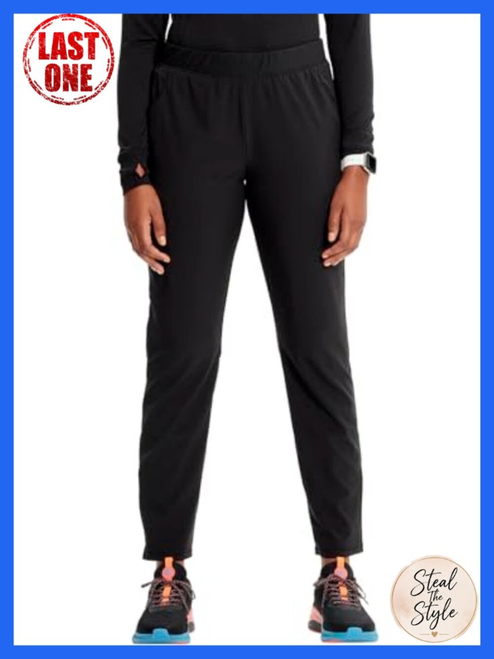 Cherokee Cargo Scrub Pants Tapered Leg Pull-On Drawstring Pockets